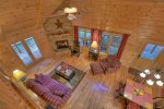 Ellijay River Retreat - Living Room from Loft